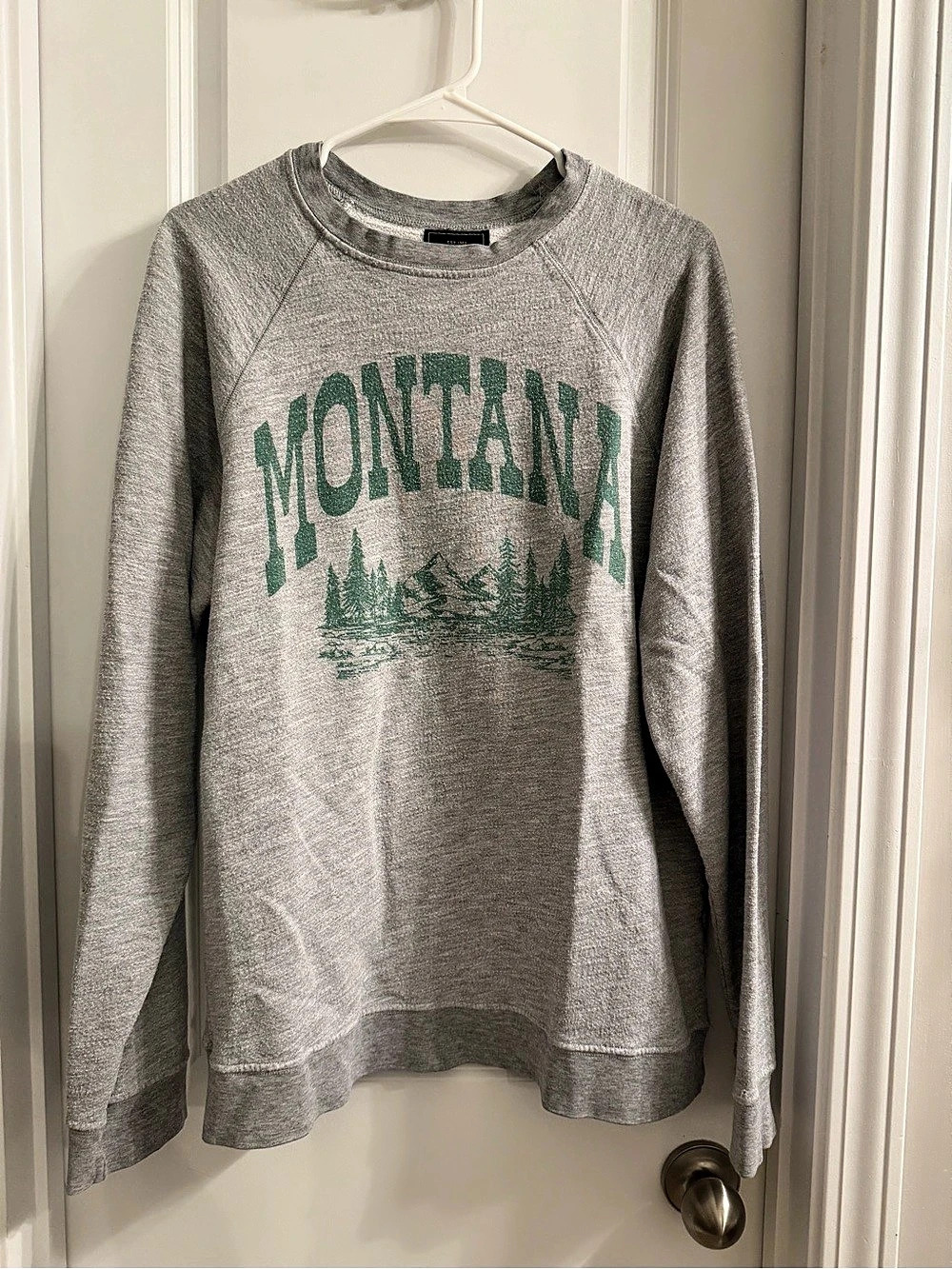 RetrobRAND Montana Graphic Crewneck Gray Large